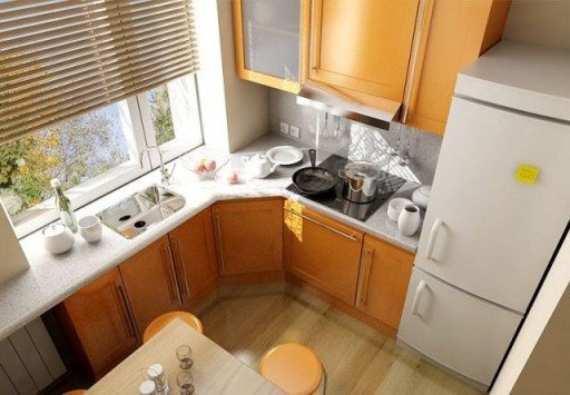 Kitchen design 5 sq. M