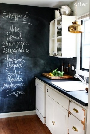 Décor de cuisine avec un tableau noir