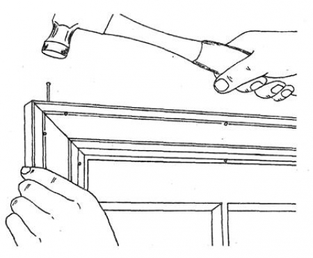 Gehäuse für Windows in einem Holzhaus