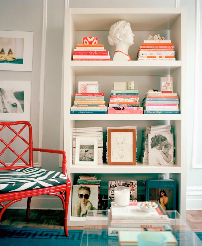 interno della biblioteca di casa