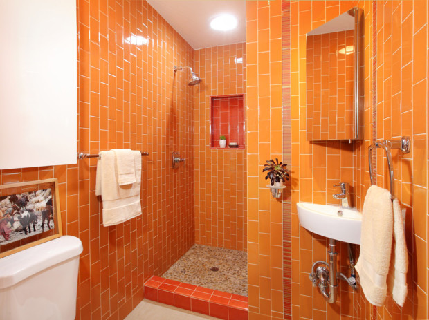 Paraíso naranja en el interior del baño | balancedfoodandfuel.org