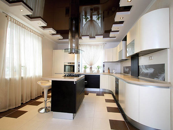 plasterboard ceilings in the kitchen