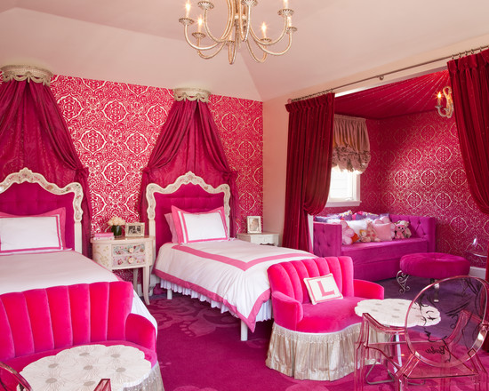 Roze kamer voor meisjes