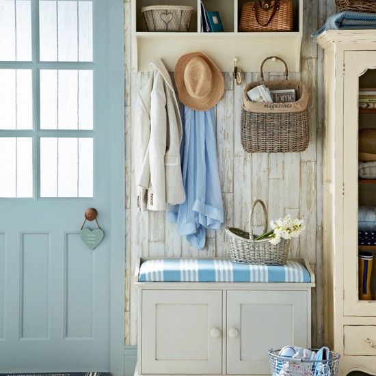 Bright entrance hall rustic style