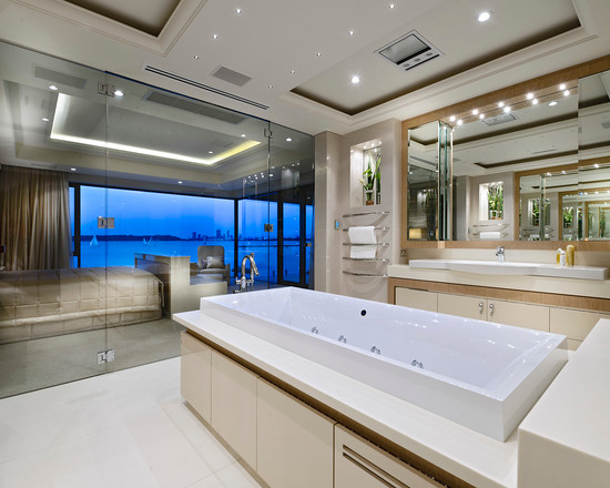 bagno nei toni del beige