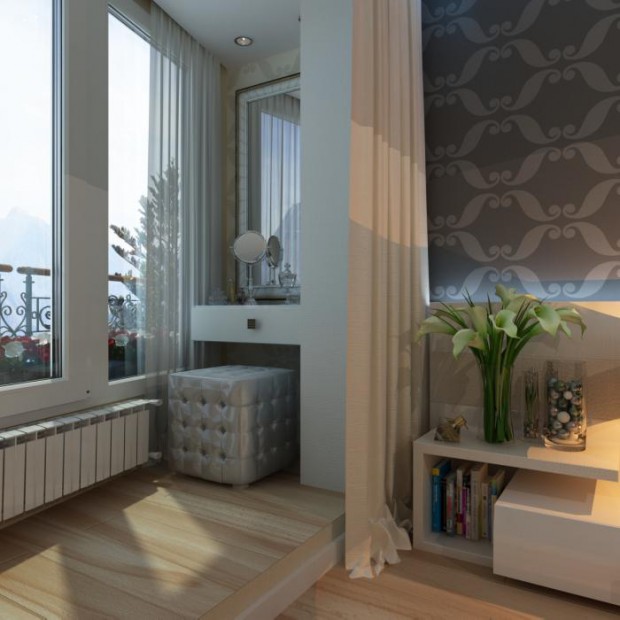 Schlafzimmer Design mit Balkon