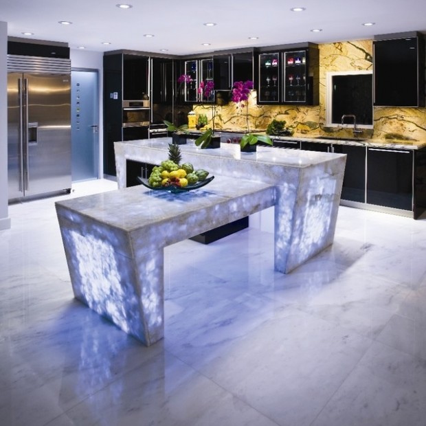 kitchen design in high-tech style