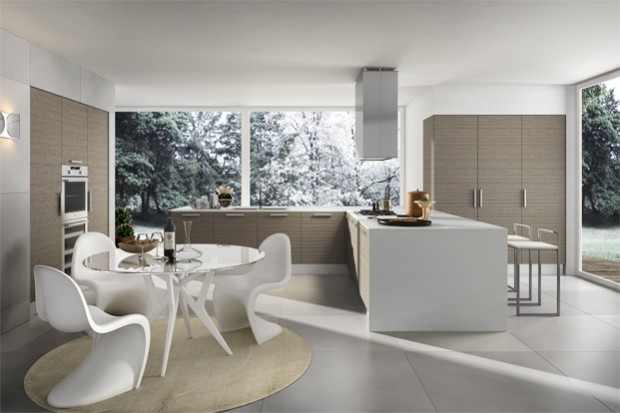 kitchen design in high-tech style