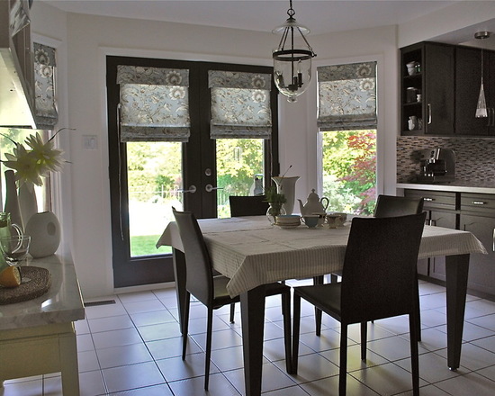 Textiles in the interior of the kitchen