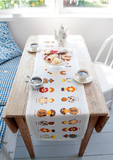 Textiles in the interior of the kitchen