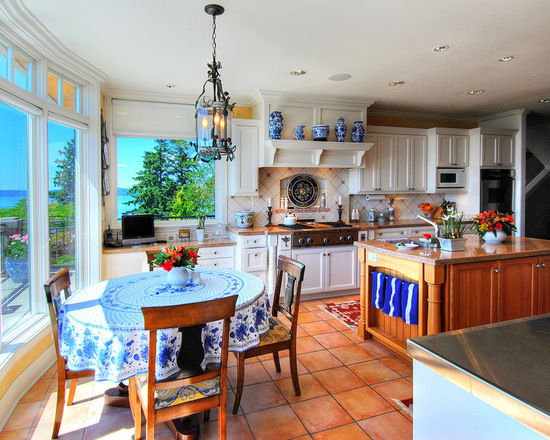 Textiles in the interior of the kitchen